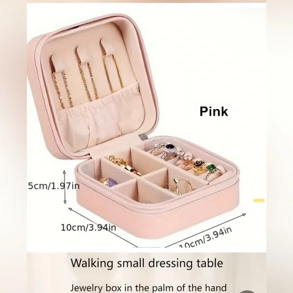 Mini Pink Jewelry Box - Picture 2 of 5